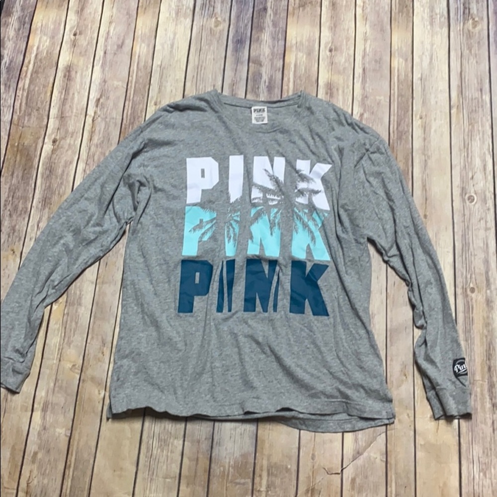 PINK Victoria’s Secret Long Sleeve Tropical Print